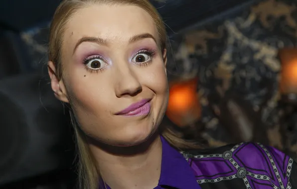Взгляд, портрет, блондинка, певица, Iggy Azalea, Игги Азалия, дурачится