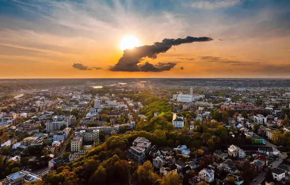 Lietuva, Kaunas, saulėlydis