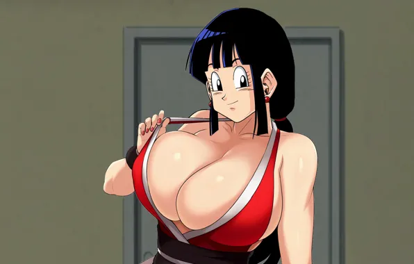 Girl, sexy, cleavage, blouse, long hair, boobs, anime, beautiful