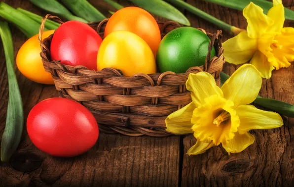 Цветы, яйца, весна, Пасха, flowers, spring, Easter, eggs