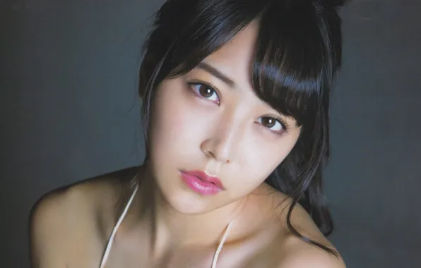 Girl, long hair, beautiful, pretty, lips, face, asian, attractive