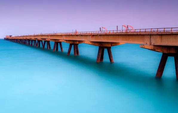 Море, мост, пирс, Испания, Валенсия