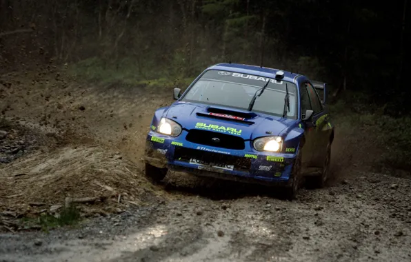 Гонка, грязь, subaru