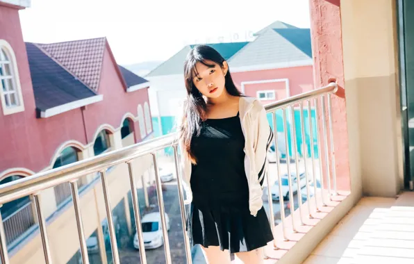 Beautiful, Asian, Model, Woman, Jacket, Pretty, Skirt, Sweater