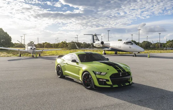 Mustang, Ford, GT500, Sky, Green, Coupe, Sight