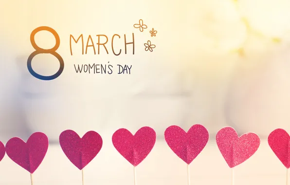 Картинка сердечки, happy, 8 марта, heart, romantic, gift, Women's Day