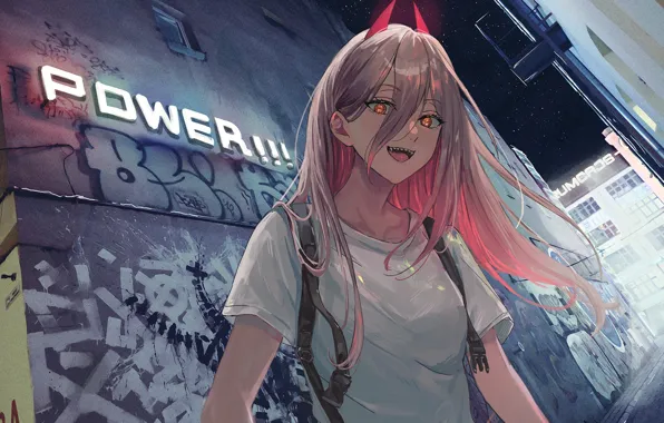 Девушка, город, демон, Power, Chainsaw Man