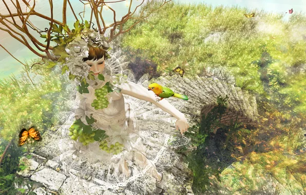 Девушка, природа, фон