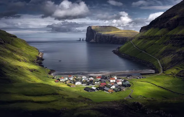 Картинка берег, Faroe Islands, Tjørnuvík