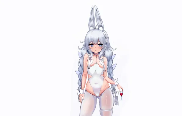 Girl, sexy, cleavage, thighhighs, long hair, boobs, anime, beautiful