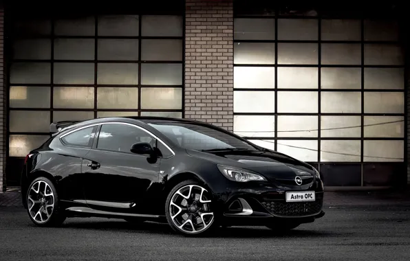 Картинка Opel, black, astra, opc