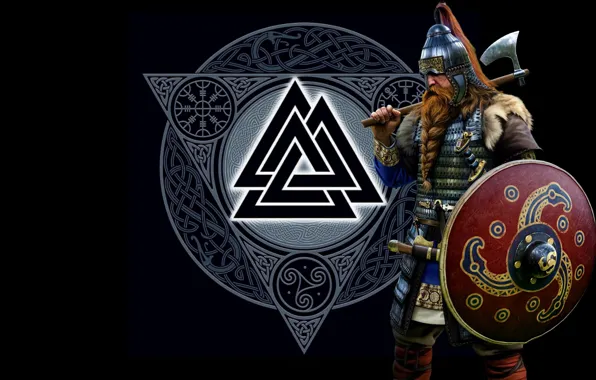 Меч, Воин, Шлем, Топор, Warrior, Щит, Sword, Helmet