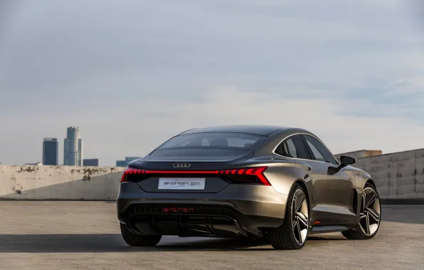Небо, Audi, купе, 2018, e-tron GT Concept, четырёхдверное