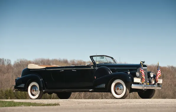 Cadillac, Лимузин, 1938, ретро автомобили, Limousine, retro cars, Cadillac V16 Series 90 Presidential Convertible, Cadillac …