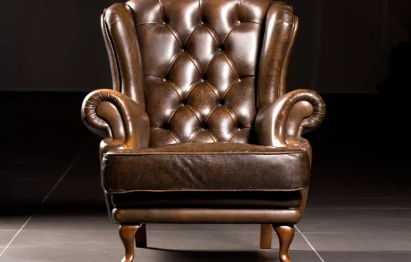 Wood, comfort, leather, armchair, Leather