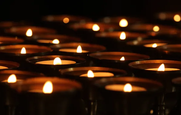 Light, night, mood, candle, monastery, buddhism