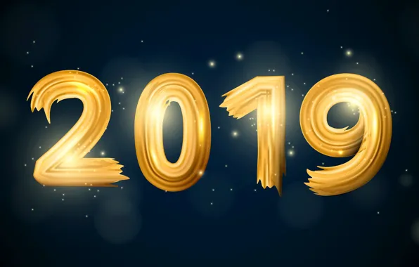 Картинка цифры, Новый год, 2019