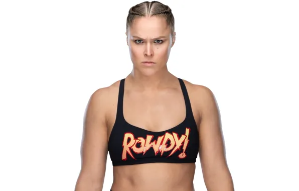 Взгляд, поза, актриса, рестлер, hair, WWE, UFC, Ronda Rousey