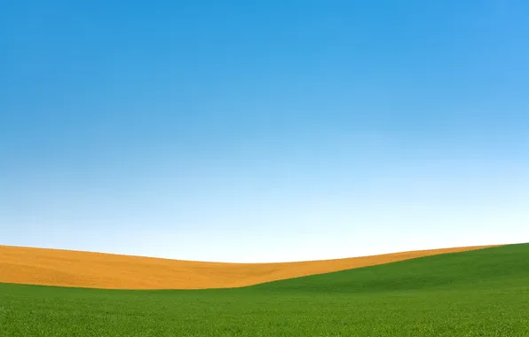 Картинка поле, осень, небо, Висконсин, США, Пальмира, полосное земледелие