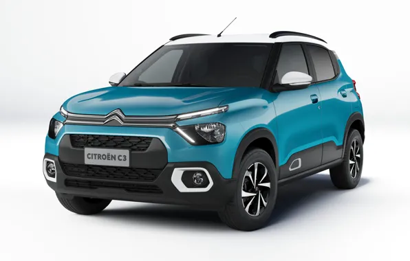 Светлый фон, экстерьер, Citroen C3, 2022, Citroen C3 South America Version, South America Version