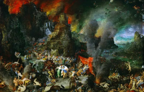 Картинка Ян Брейгель Старший, 1600-1605, Эней и Сивилла в аду