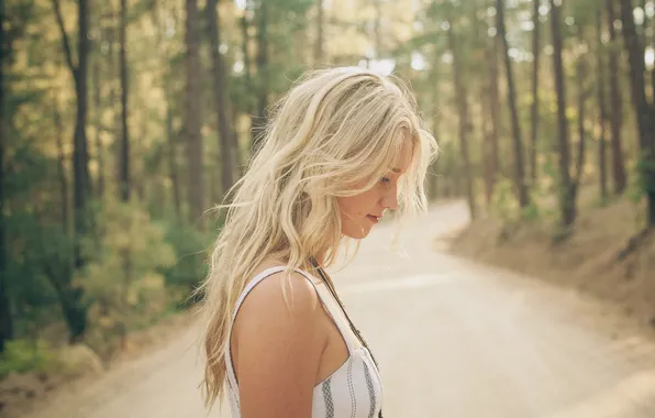 Картинка forest, model, women, blonde, sunlight