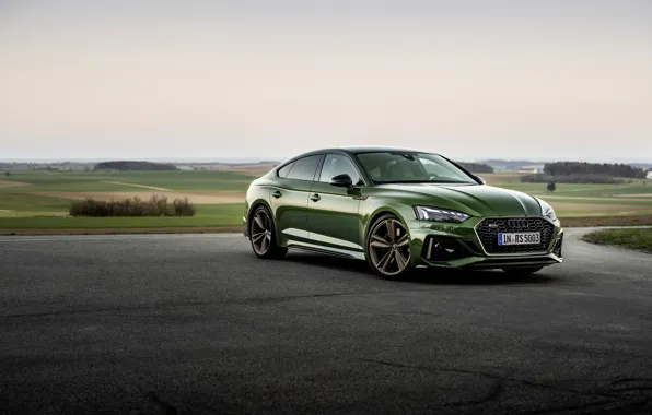 Картинка Audi, стоянка, зелёный, RS 5, 2020, спортбэк, RS5 Sportback