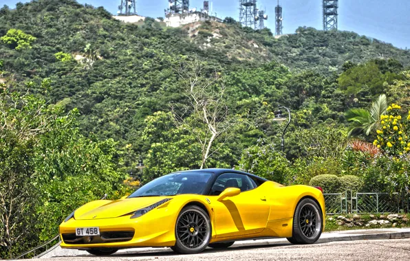 Ferrari, 458, art, Italia, AUTO, VYC, 20 Satin Black Center