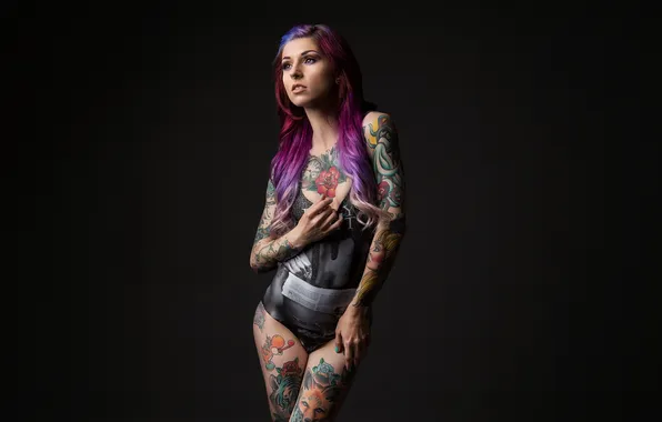 Девушка, поза, тату, Airica Michelle