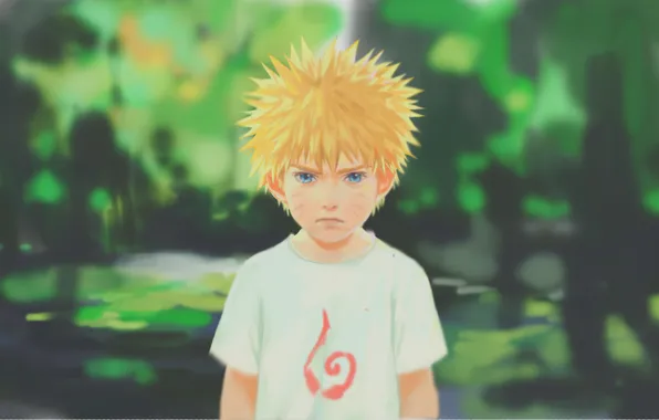 Зелень, ребенок, naruto, art, Uzumaki Naruto, by 11strings