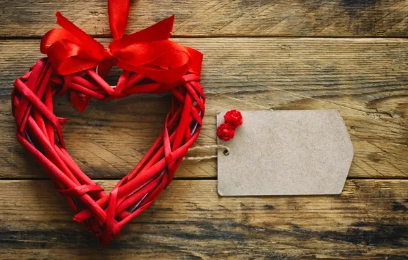 Картинка сердце, сердечки, red, love, wood, romantic, hearts, Valentine's Day