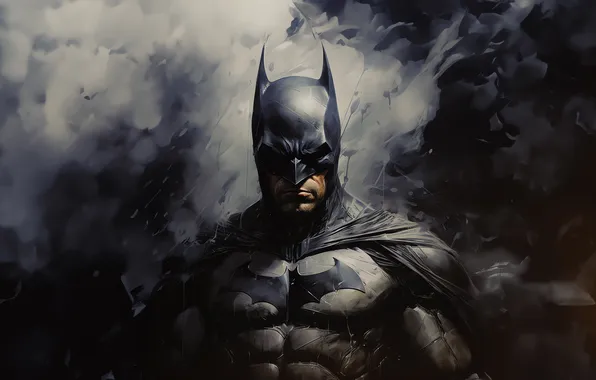 Картинка batman, art, dark knight, comic, emerges