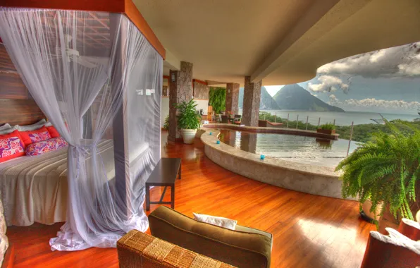 Interior, Saint Lucia, Jade Mountain Resort