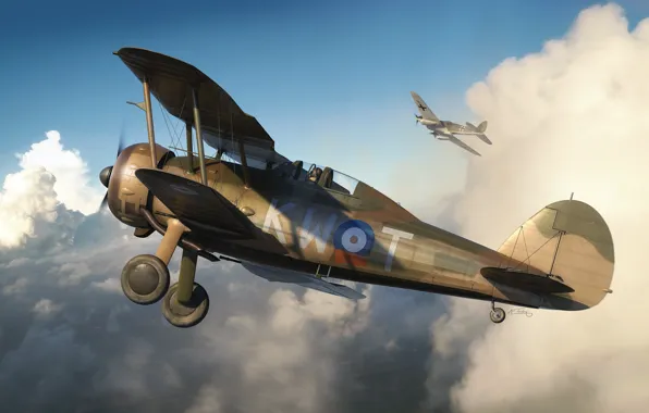 Истребитель, Великобритания, Raf, Adam Tooby, Gloster Gladiator Mk.I