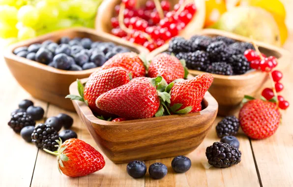 Картинка ягоды, клубника, чашка, fresh, смородина, ежевика, strawberry, голубика