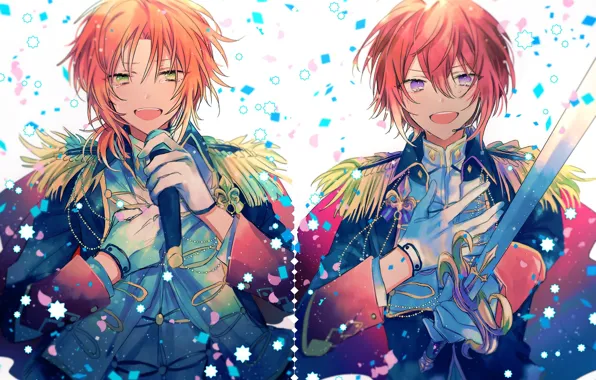 Fanart, Ensemble Stars!, Pixiv, Fanart From Pixiv, Tsukinaga Leo, Suou Tsukasa, Leokasa, Cacao (Chocotto)