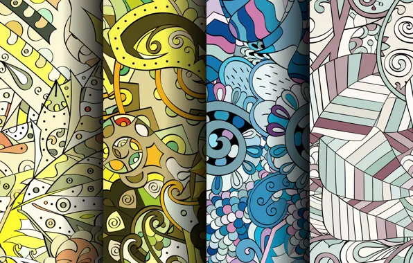 Фон, текстура, colorful, patterns, seamless