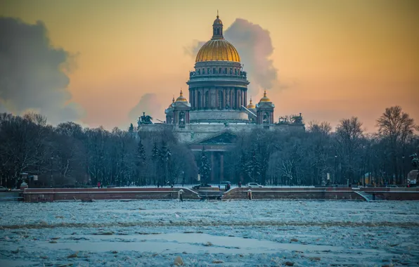 Исаакиевский собор, Нева, Санк-Петербург
