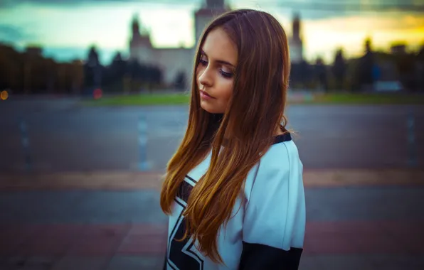Картинка Melisa, Sunset, Moscow, View, Lips, Hair, Nice, Russian. Model