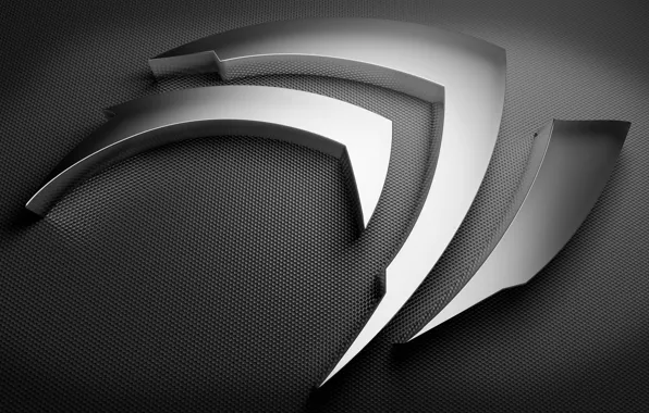 Silver, logo, Nvidia