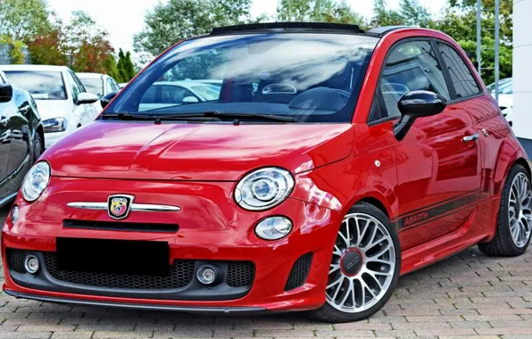 Red, abarth, italian, 500C