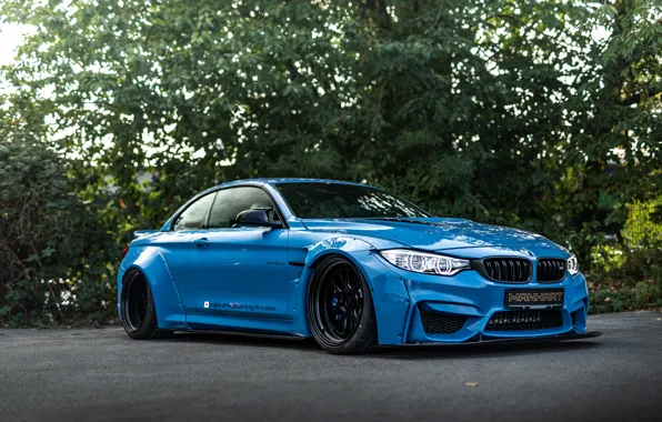Дорога, машина, лес, тюнинг, BMW, БМВ, tuning, BMW M4