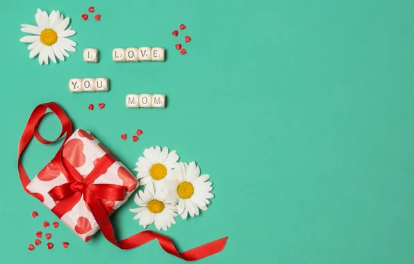 Цветы, подарок, Love, Mom