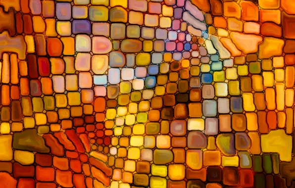 Картинка мозаика, узор, витраж, разноцветная