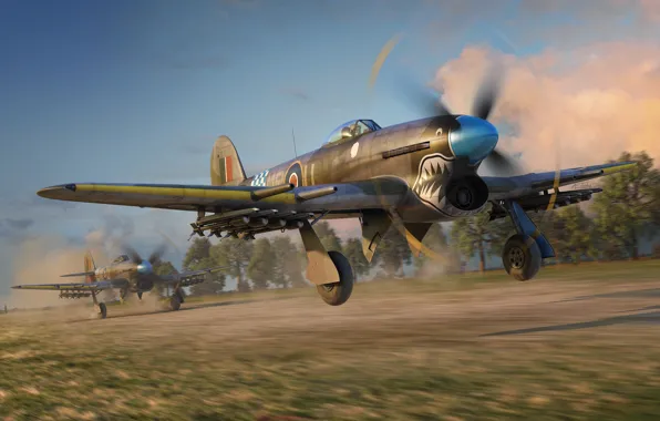 Великобритания, истребитель-бомбардировщик, Raf, Hawker Typhoon Mk.IB, Adam Tooby