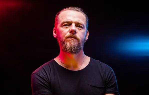 Фон, портрет, футболка, борода, актёр, Саймон Пегг, Simon Pegg