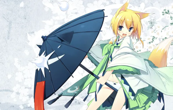 Картинка девушка, обои, зонт, аниме, pantsu, loli, poco