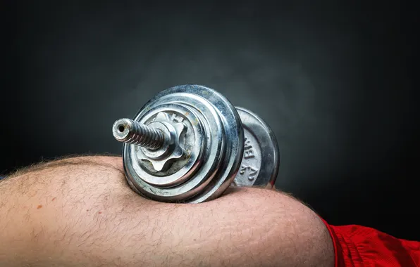 Belly, fitness, fat, dumbbell