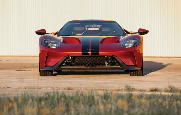 Ford, суперкар, Ford GT, вид спереди, 2017, H063, Beryllium Orange