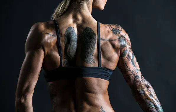Картинка muscles, back, tattoos, physical activity